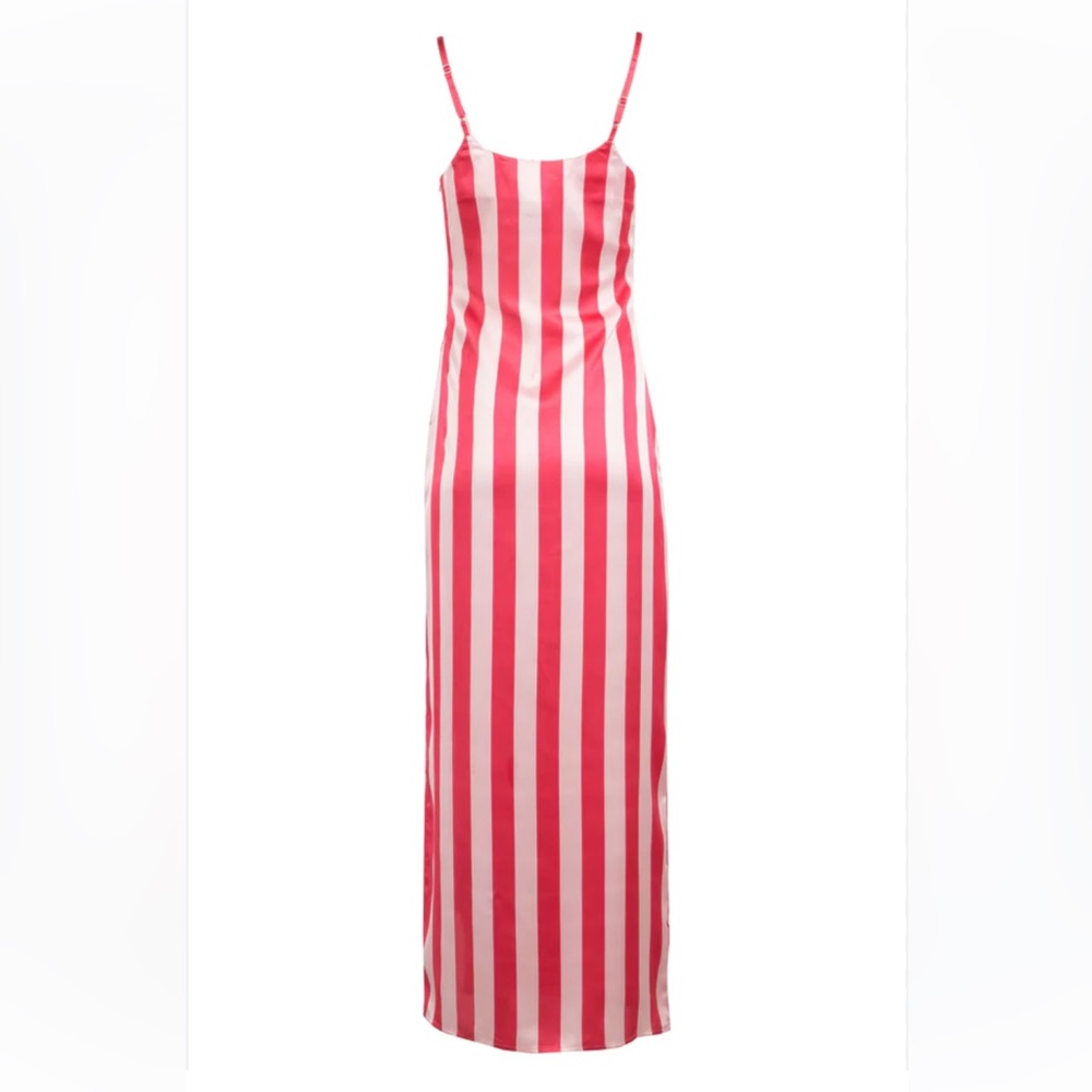 Pink Striped Maxi Dress